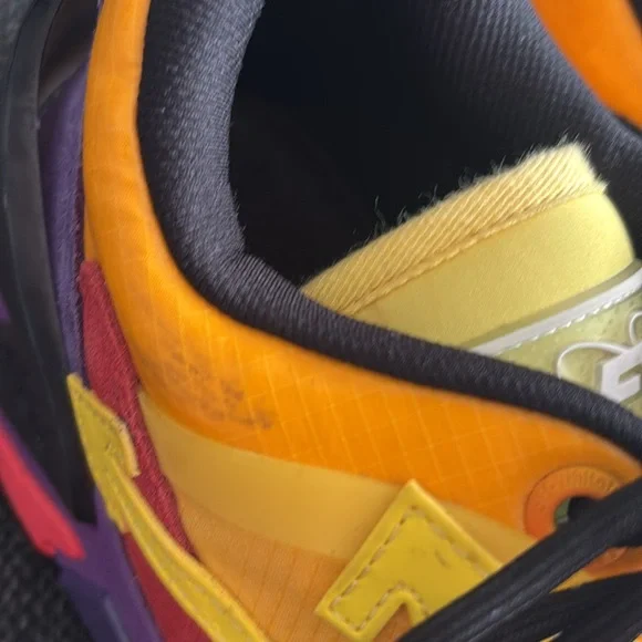 Vibrant Yellow and Red Sneakers - Picture 9 of 14